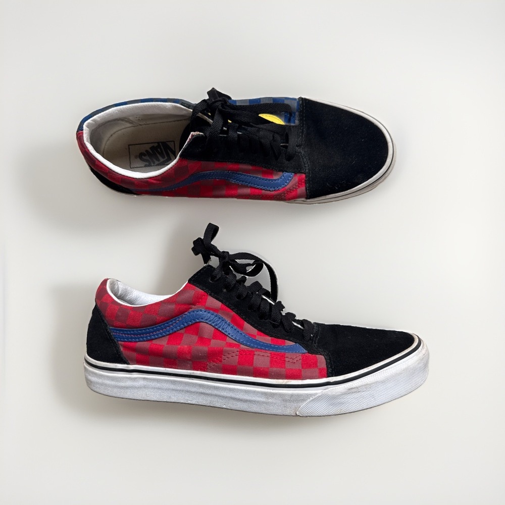 VANS Checkered Old Skool Sneakers Men 10.5 OTW Rally Checker Multicolor Black